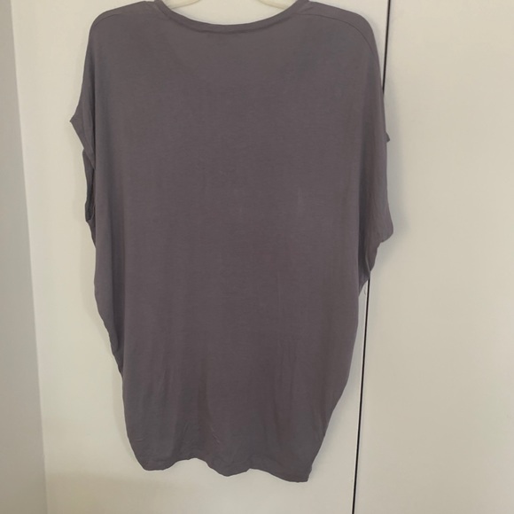 Vince Grey Long Oversized Slouchy Short Sleeve Tee - Picture 5 of 10